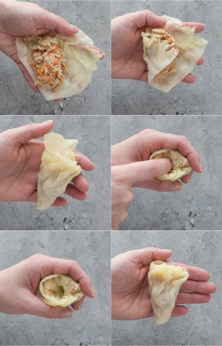 How to wrap cabbage rolls, stuffed cabbage with a simple rice and meat filling.