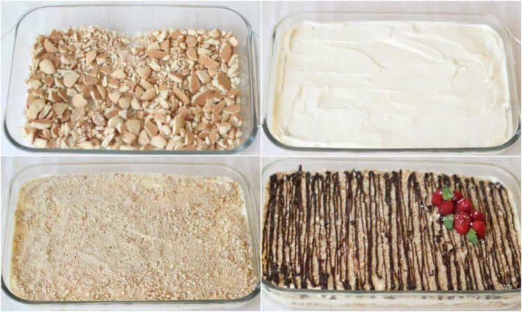 How to make Wafers and Pudding Dessert in a baking dish.