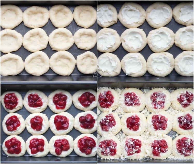 Recipe for how to make sweet cherry cheesecake buns.