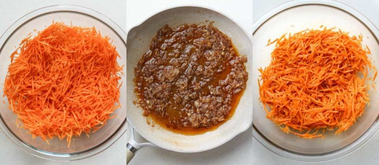 Step by step of how to make this Korean carrot salad recipe.