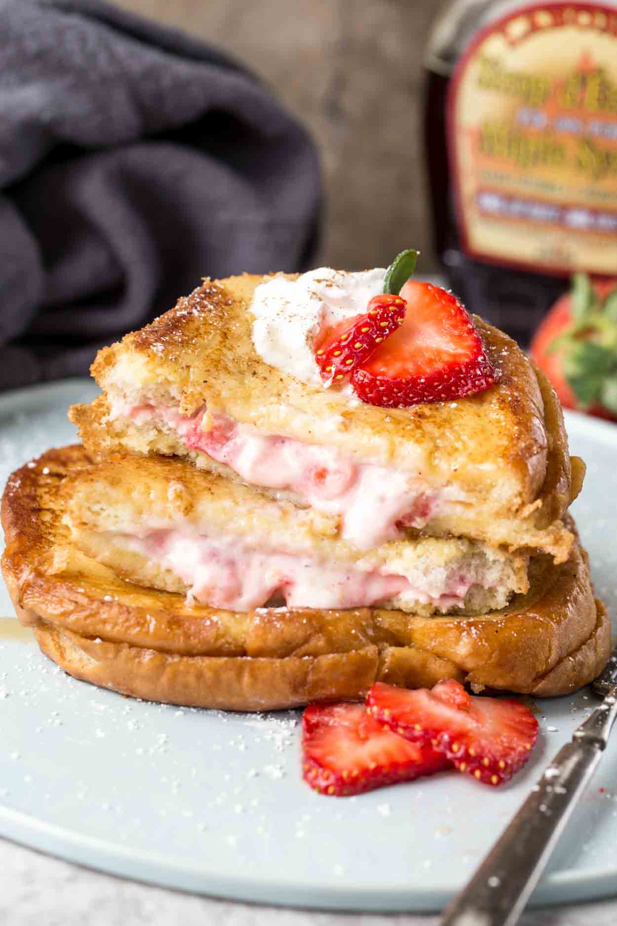 Strawberry Cheesecake Stuffed French Toast Recipe Valentina S Corner