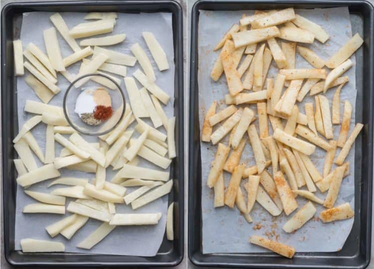 How to make French fries recipe How to cut, prepare and bake french fries.