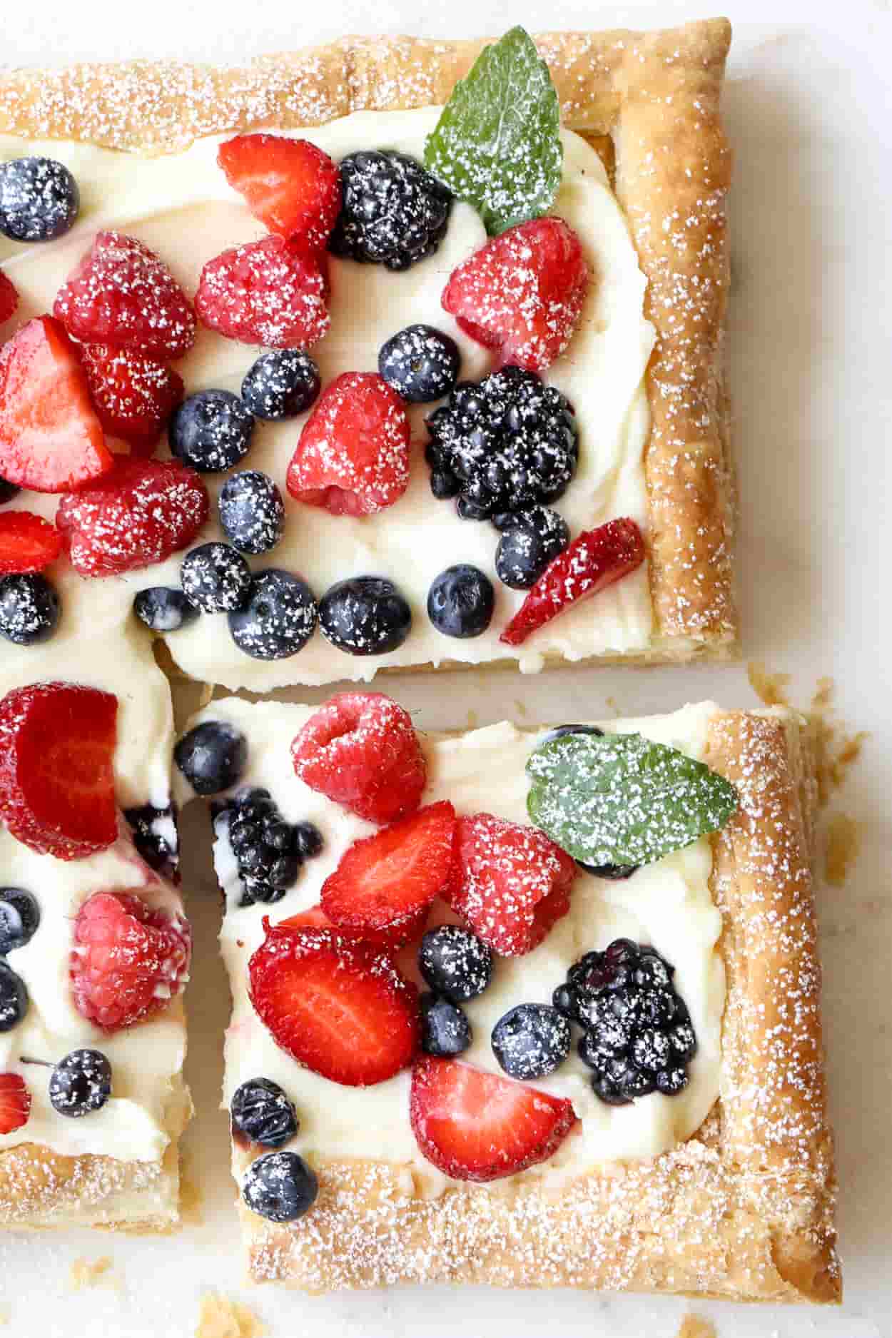Puff Pastry Fruit Tarts with Ricotta Cream Filling - Cooking Classy