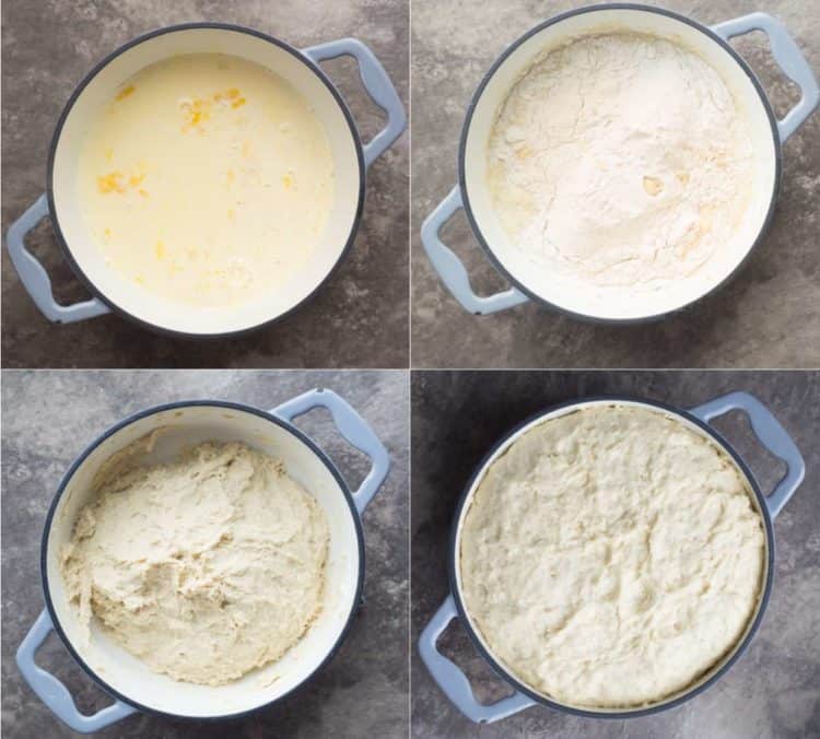 How to prepare the dough for these sweet cinnamon rolls.