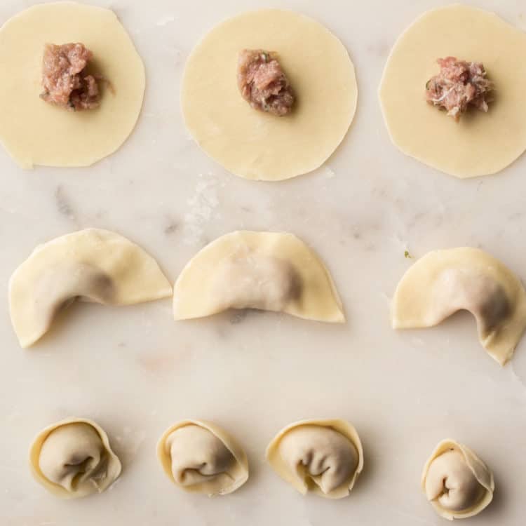 How to make pelmeni with a ground meat filling and won ton wrappers. 