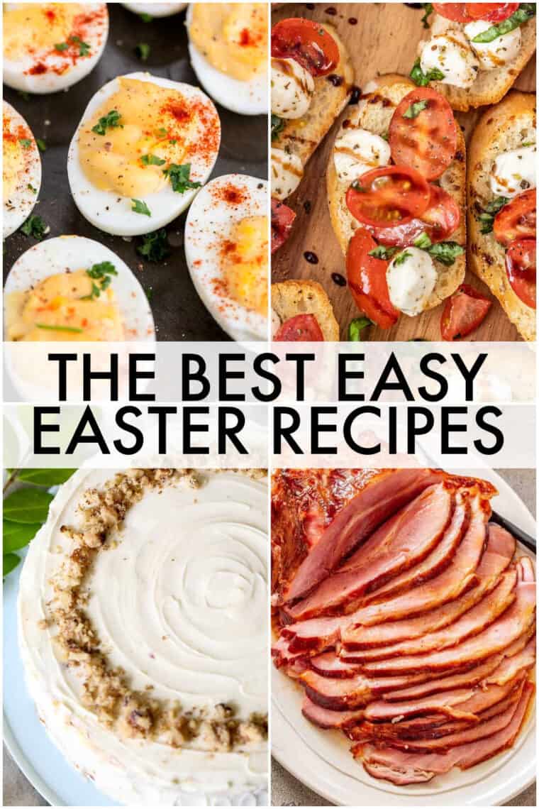 Easter recipes collage.