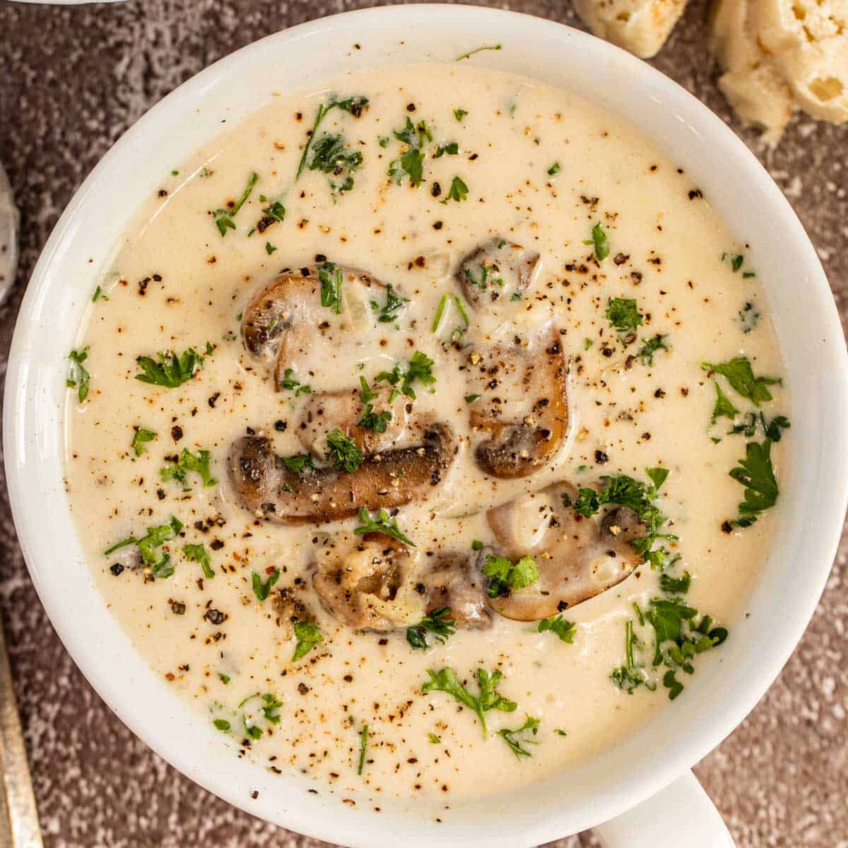 Creamy Mushroom Soup Recipe - Valentina's Corner