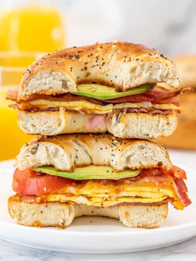 Breakfast Bagel Sandwich Recipe Story Valentina's Corner