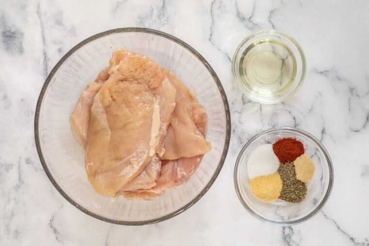 All the ingredients needed for this easy grilled chicken marinade. 