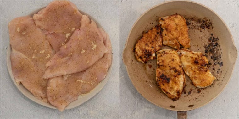 Step by step pictures of how to cook chicken.