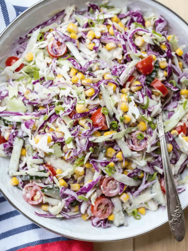 Corn Tomato Red Cabbage Salad Story
