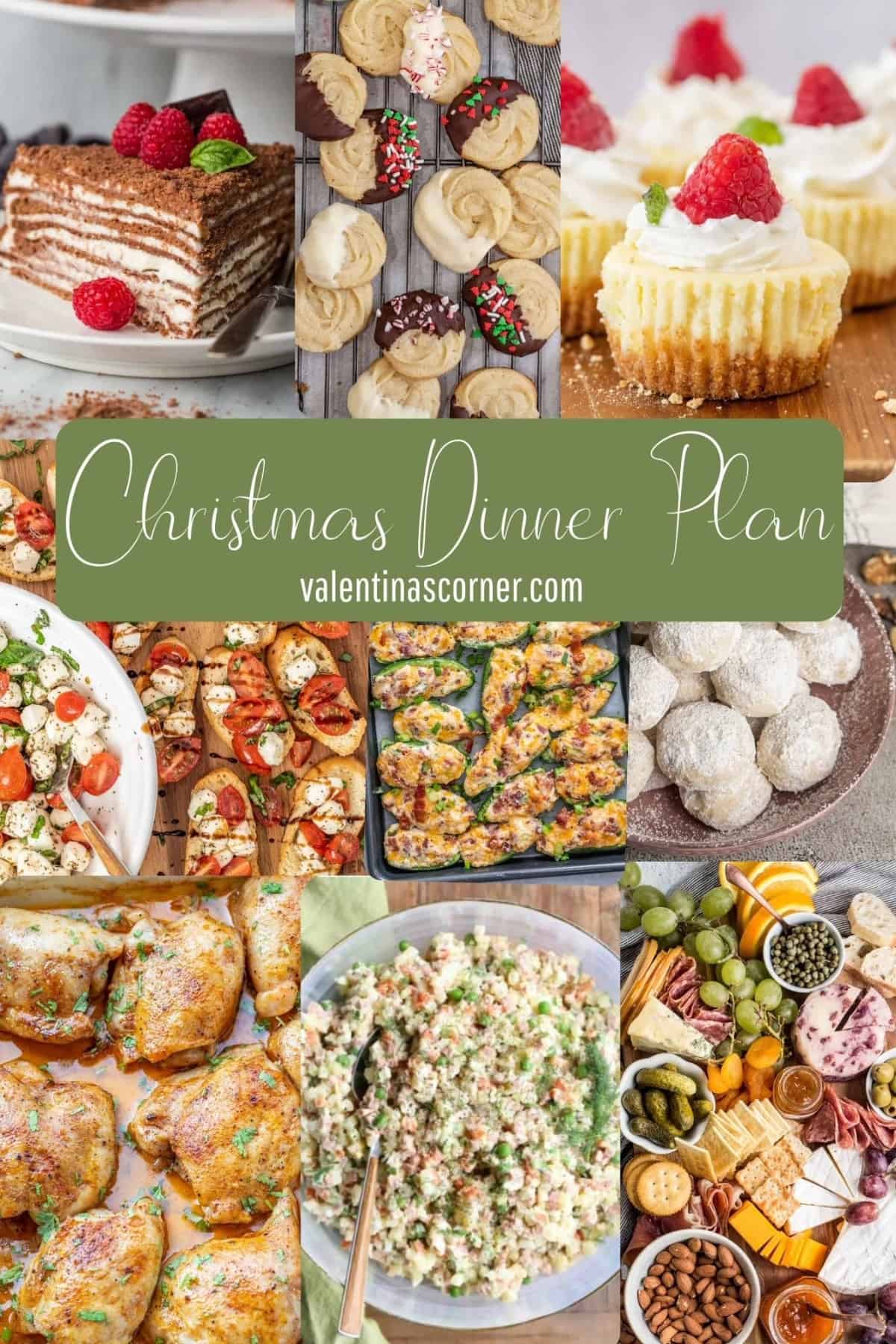 A collage of our favorite Christmas Dinner Recipes.