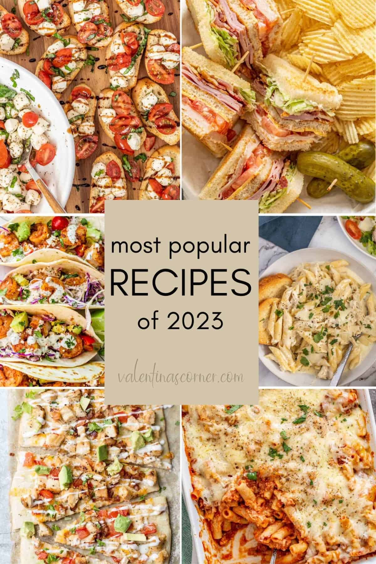A collage of some of our most popular recipes of 2023